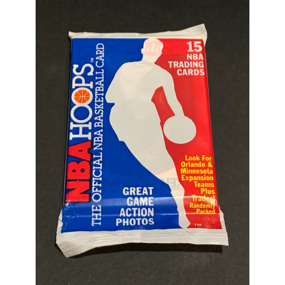 1989 1990 NBA Hoops Basketball Sealed Trading Card Pack Unopened